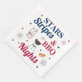 Sterren, strepen & BBQ-nachten - Patriottisch fees Servet (Hoek)