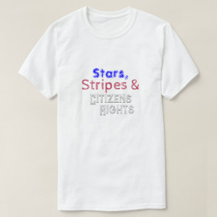 Sterren, strepen & burgerrechten t-shirt