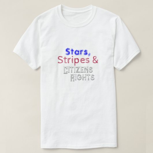 Sterren, strepen & burgerrechten t-shirt (Design voorkant)