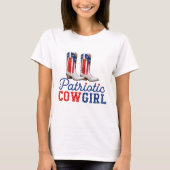 Sterren Strepen Cowgirl Laarzen Pride T-shirt (Voorkant)