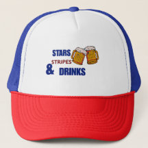 Sterren Strepen & Drankjes Grappig Patriottisch 4 