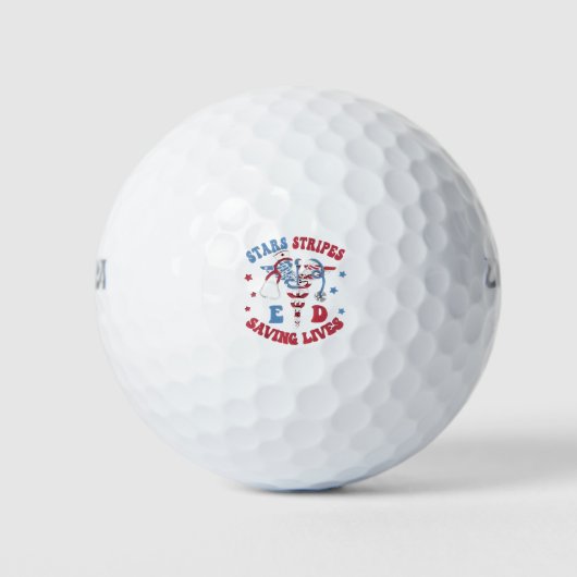 Sterren Strepen E D Levens Redden Golfballen (Voorkant)