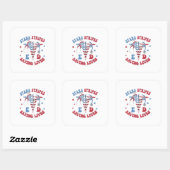 Sterren Strepen E D Redden Levens Vierkante Sticker (Vel)
