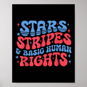 Sterren Strepen En Basis Mensenrechten 4 Juli P Poster