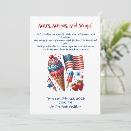 Sterren, strepen en bollen kaart (Staand voorkant)