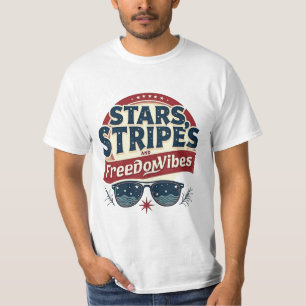 Sterren, strepen en Freedom Vibes T-shirt