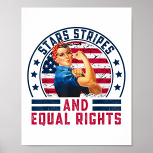 Sterren Strepen En Gelijke Rechten 4e Juli Dames Poster