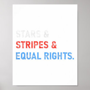 Sterren Strepen En Gelijke Rechten 4e Juli Vrouwen Poster