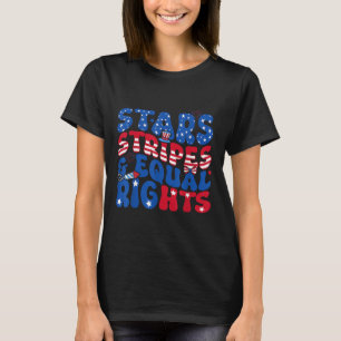 Sterren Strepen En Gelijke Rechten 4e Juli Vrouwen T-shirt