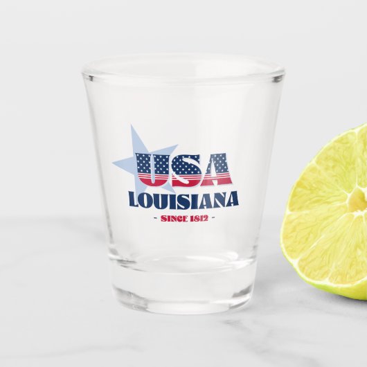 Sterren, strepen en Louisiana 1812 Geschoten glas (Voorkant)