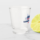Sterren, strepen en Massachusetts 1788 Geschoten g Shot Glas (Links)