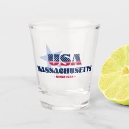Sterren, strepen en Massachusetts 1788 Geschoten g Shot Glas