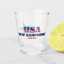 Sterren, strepen en New Hampshire Shot glas