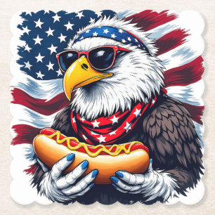 Sterren, strepen en sissende beten kartonnen onderzetters