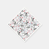 Sterren, strepen en skeletten - Patriottische fees Servet (Hoek)