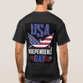 Sterren, strepen en vrijheid: Onafhankelijkheidsda T-shirt (Achterkant)