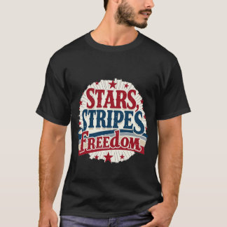 Sterren, strepen en vrijheid t-shirt
