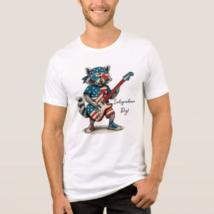 Sterren, strepen en wasbeer riffs Tri-Blend shirt