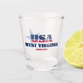 Sterren, strepen en West Virginia 1863 Geschoten g Shot Glas