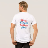 Sterren, strepen en zomervibes Tri-Blend shirt (Achterkant volledig)
