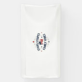 Sterren Strepen Familie Vibes 4th of July Banner (Verticaal)