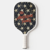 Sterren & Strepen familienaam Pickleball Paddle (Achterkant)