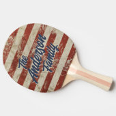 Sterren & Strepen familienaam Tafeltennisbatje (Zijkant)