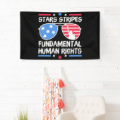 Sterren Strepen Fundamentele Mensenrechten Spandoek (Insitu)