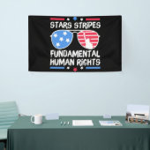 Sterren Strepen Fundamentele Mensenrechten Spandoek (Beurs)