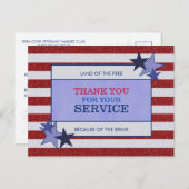 Sterren Strepen Lederen Patriottische Veteraan Dan Briefkaart (Voorkant / Achterkant)