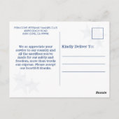 Sterren Strepen Lederen Patriottische Veteraan Dan Briefkaart (Achterkant)