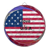 Sterren & Strepen & Liefde: een patriottisch Ameri Dartbord (Voorkant)