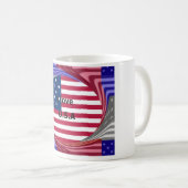 Sterren & Strepen & Liefde: een patriottisch Ameri Koffiemok (Voorkant rechts)