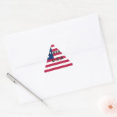 Sterren & Strepen & Liefde: een patriottisch Ameri Sticker (Envelop)