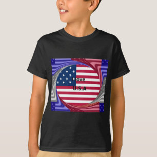 Sterren & Strepen & Liefde: een patriottisch Ameri T-shirt