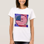 Sterren & Strepen & Liefde: een patriottisch Ameri T-shirt (Voorkant)