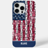 Sterren & Strepen Mozaïek Gepersonaliseerd Case-Mate iPhone Case (Achterkant)