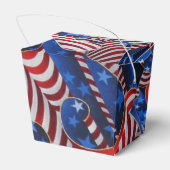 Sterren & strepen Patriottische krullen nemen uit  Bedankdoosjes (Achterkant)