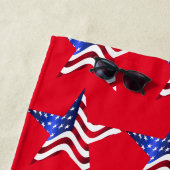 Sterren & Strepen Rode strandlaken (In situ)