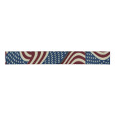 Sterren & Strepen Rood & Blauw USA Amerikaanse vla Grosgrain Lint (Voorkant)