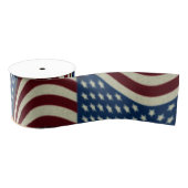 Sterren & Strepen Rood & Blauw USA Amerikaanse vla Grosgrain Lint (Spoel)