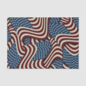 Sterren & Strepen Rood & Blauw USA Amerikaanse vla Tissuepapier (Voorkant)