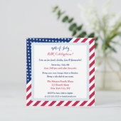 Sterren Strepen Rood Wit Blauw 4 juli BBQ Party Kaart (Staand voorkant)