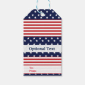 Sterren & Strepen Rood Wit & Blauw Americana Cadeaulabel (Voorkant)
