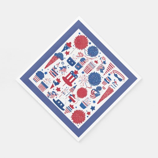 Sterren, Strepen & Shenanigans Papieren servetten (Hoek)