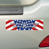 Sterren & Strepen (V) van Rood Wit En Blauw Bumpersticker (Op auto)