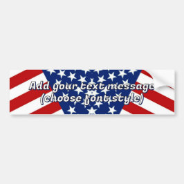 Sterren & Strepen (V) van Rood Wit En Blauw Bumpersticker