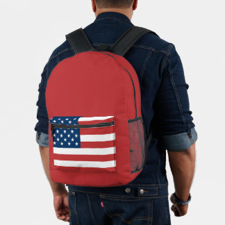 Sterren, strepen & vet rood: Amerikaanse vlag Bedrukte Rugzak