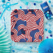 Sterren & strepen vieren papieren bordje (Feest)