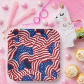 Sterren & strepen vieren papieren bordje (Feest)